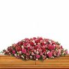 Full casket spray with pink carnations and alstroemeria