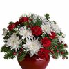 Christmas bouquet of red carnations