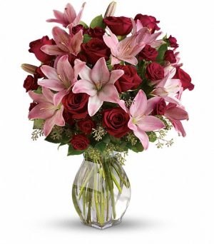 Thoughts of You Bouquet with Red Roses